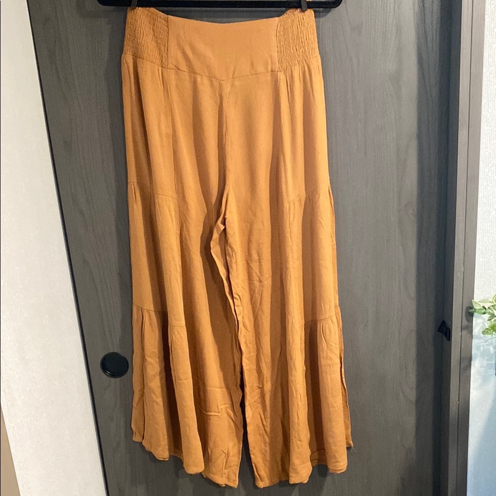 Simplee Apparel Women's Wide Leg Pants in Tan - Picture 6 of 8
